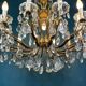 Grand lustre en cristal, Italie, années 1950