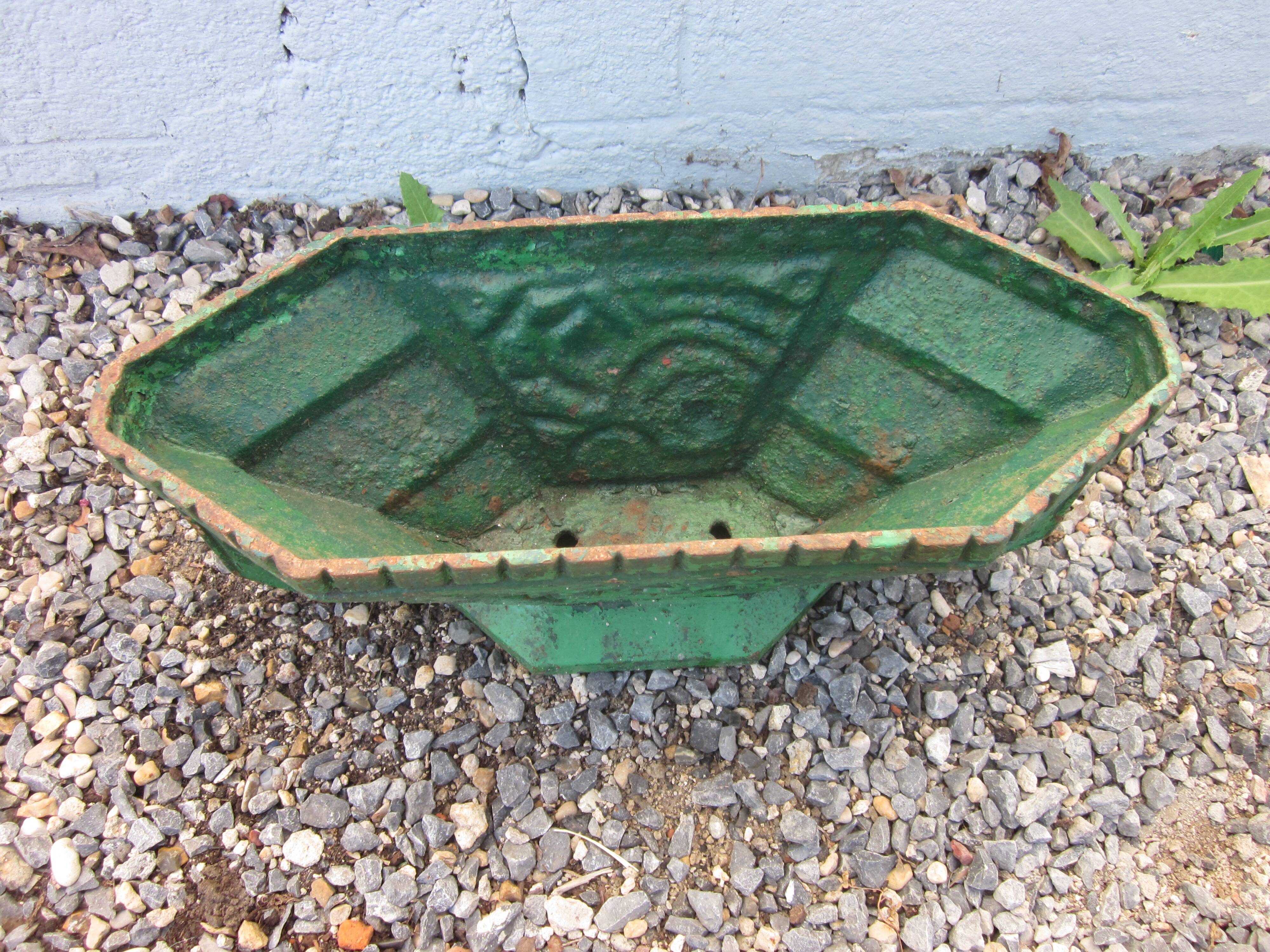 Art deco cast iron planter