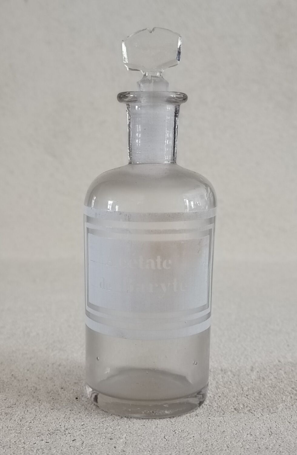 Barium acetate apothecary bottle