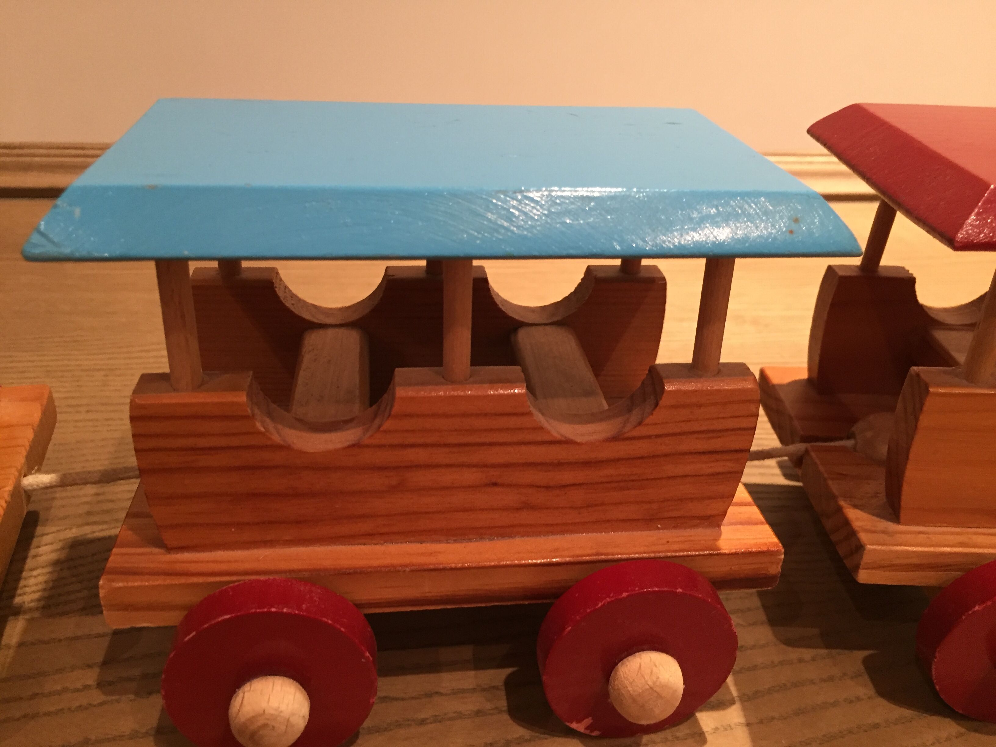 Vintage wooden train to pull
