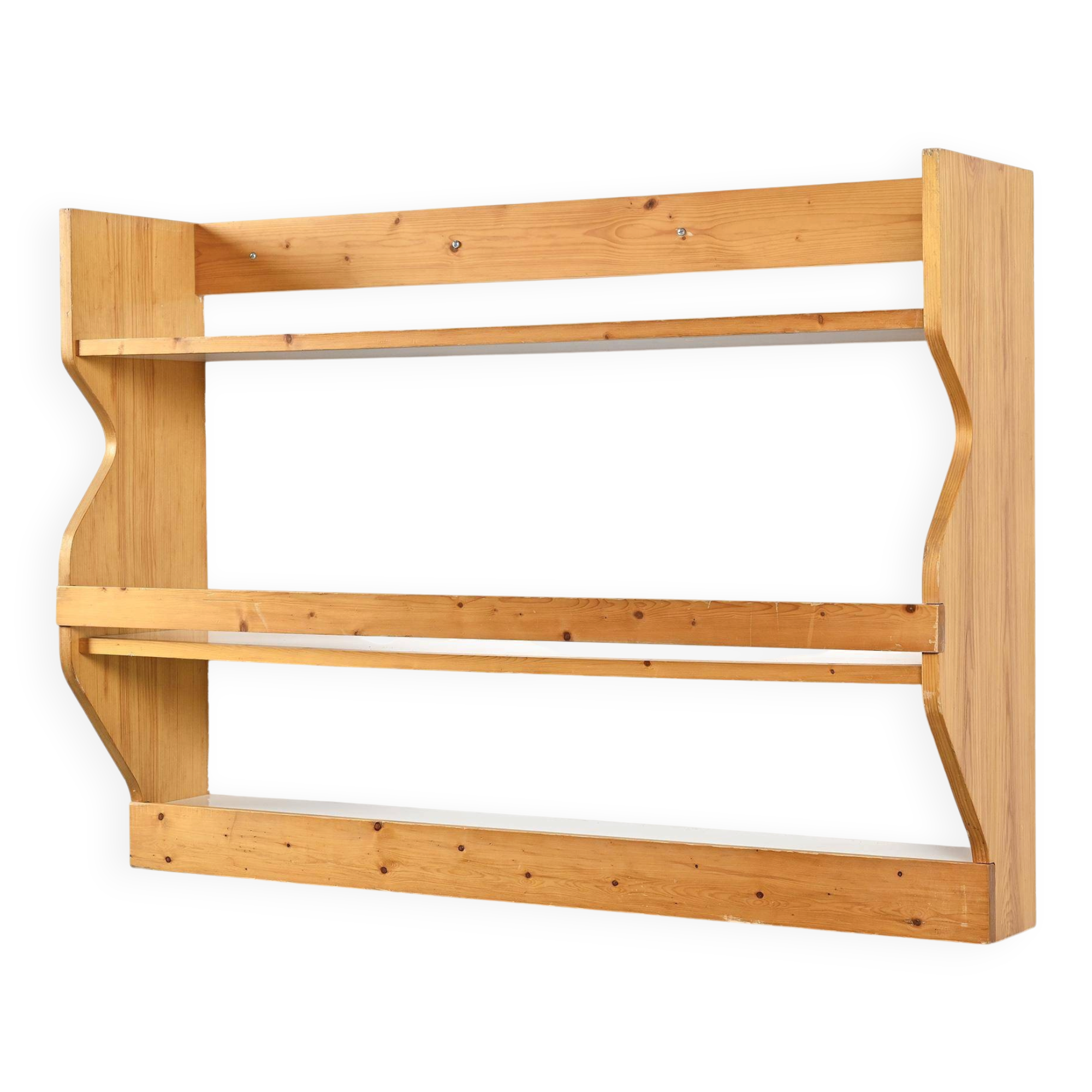 Wall-mounted pine cabinet, Les Arcs 1800, circa 1970
