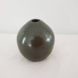 Ovoid soliflore vase in glazed ceramic Signed (Signature to be identified)