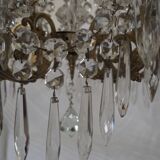 Napoleon III chandelier with crystal pendants, signed Portieux 19th century