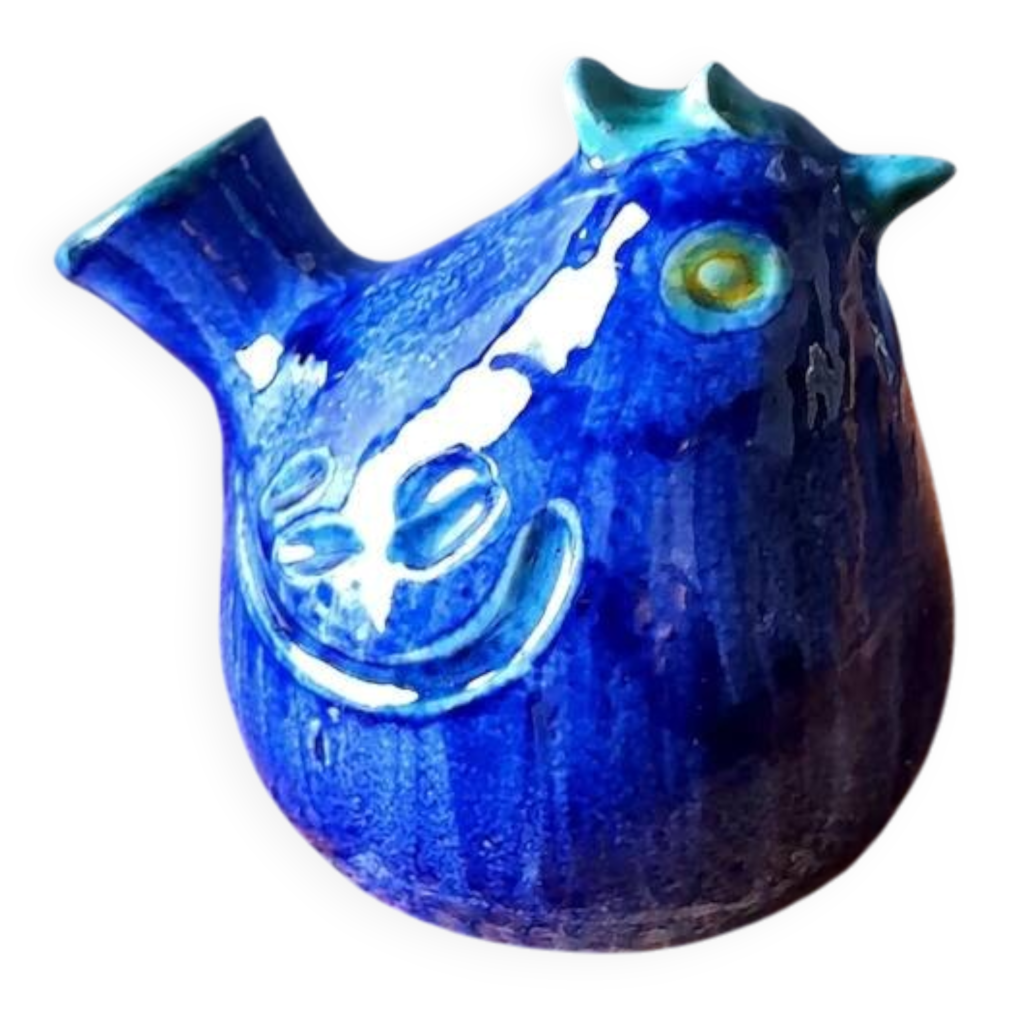 Vase Birds in Glazed Ceramic