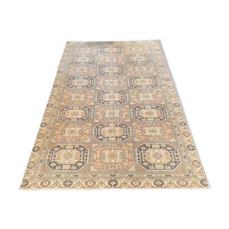 Housewarming gift cream vintage rug 200x300 cm large oushak rug, kitchen rug