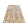 Housewarming gift cream vintage rug 200x300 cm large oushak rug, kitchen rug