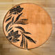 Round wooden hot water bottle coffee table