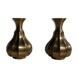 Pair of brass vase