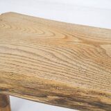 Solid oak side table, The Netherlands 1970's