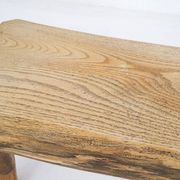 Solid oak side table, The Netherlands 1970's