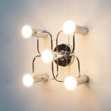 Vintage German Space Age ceiling lamp by Gaetano Sciolari for Leola, 1970s.