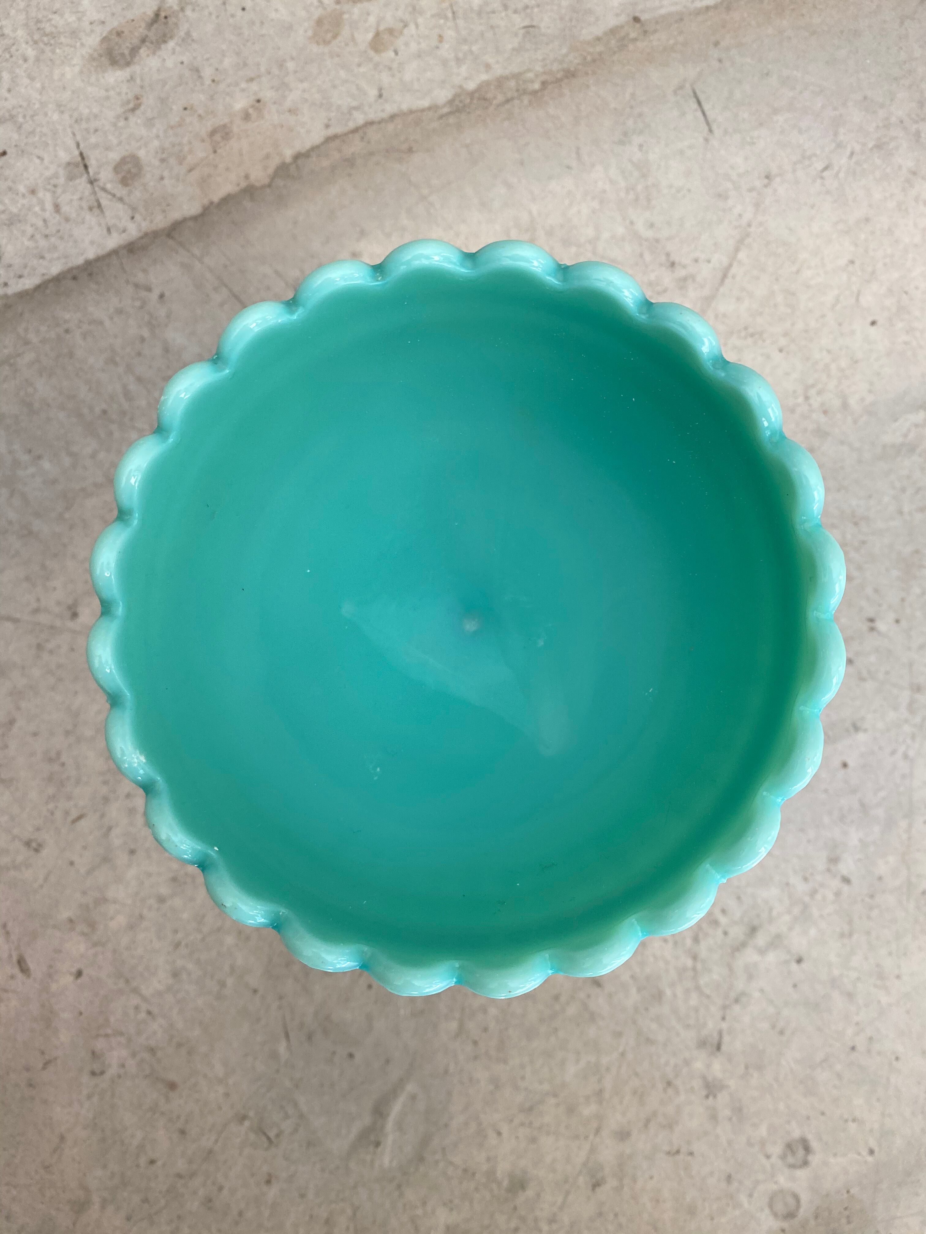Opaline sugar bowl