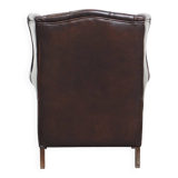 Very beautiful wing chair made of cowhide leather in English style