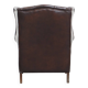 Very beautiful wing chair made of cowhide leather in English style