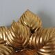 Pair of "flower" sconces in 70s golden metal