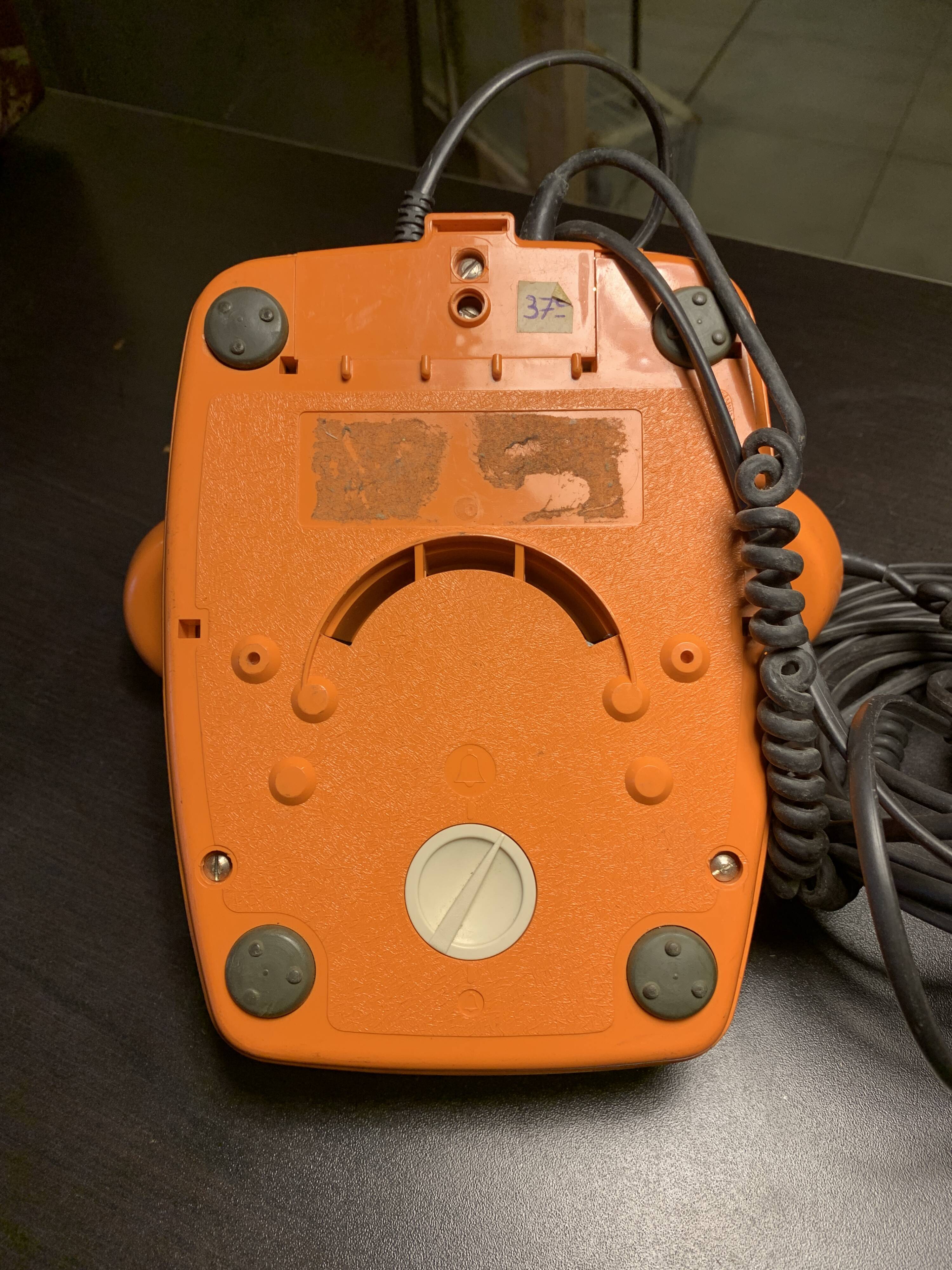 Vintage dial orange phone