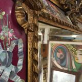 Venetian mirror adorned with 19th century  98x150cm