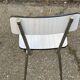 4 chaises de cuisine en formica beige et acier