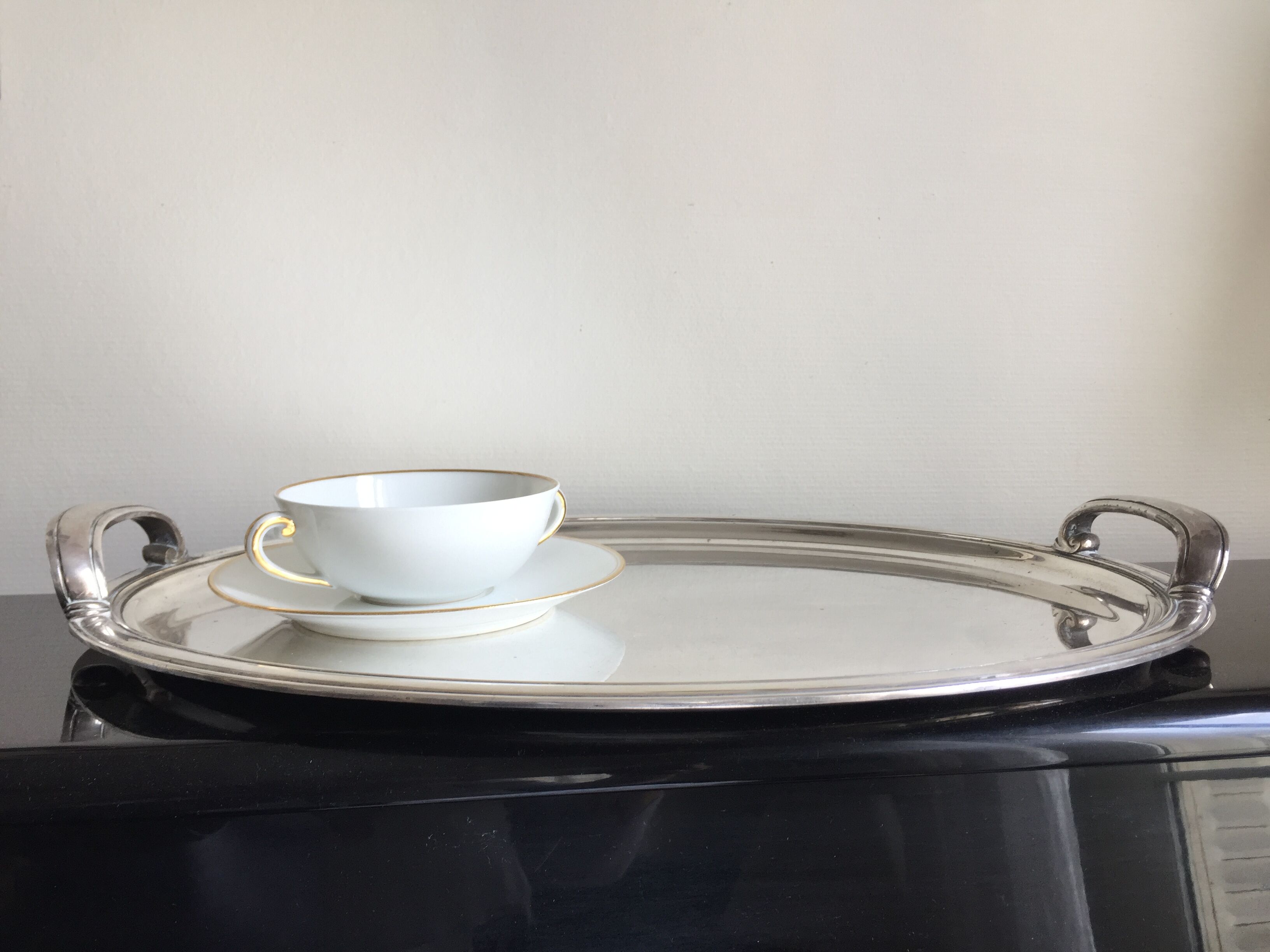 BB30 silver metal tray - Bouillet Bourdelle