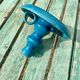 Vintage blue ceramic candle holder