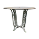 Sheet metal and iron garden table