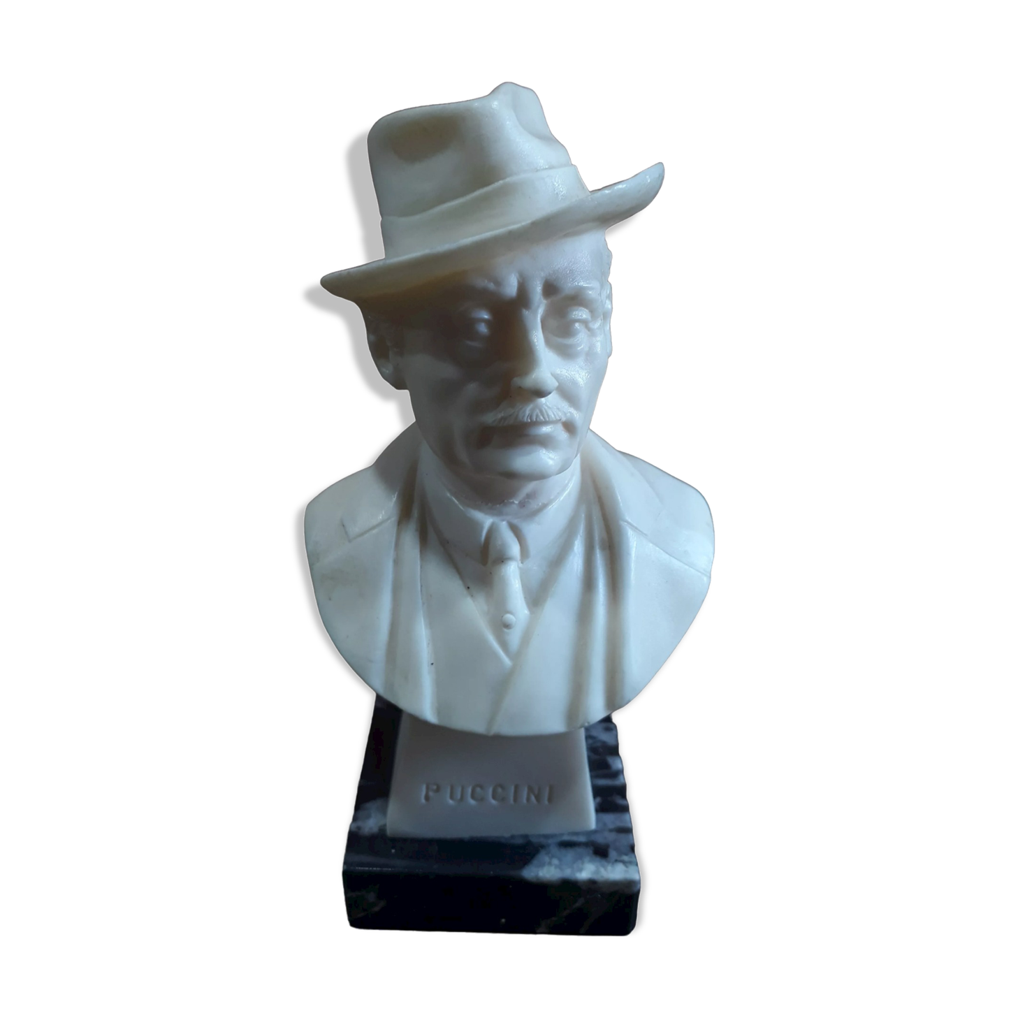 Resin bust by Puccini, marble base