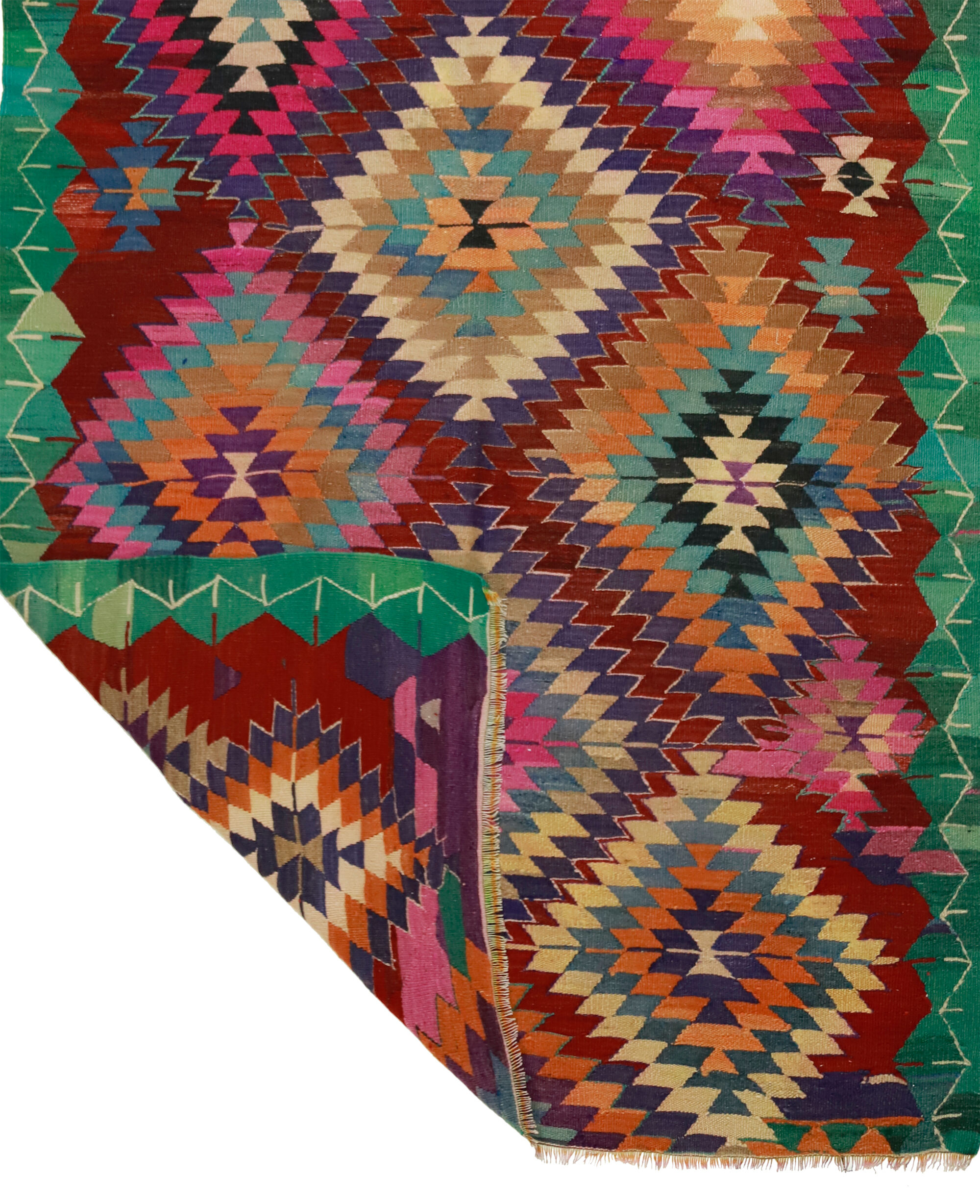 Anatolian handmade kilim rug 291 cm x 148 cm