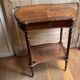 Jolie table chêne et rotin vintage