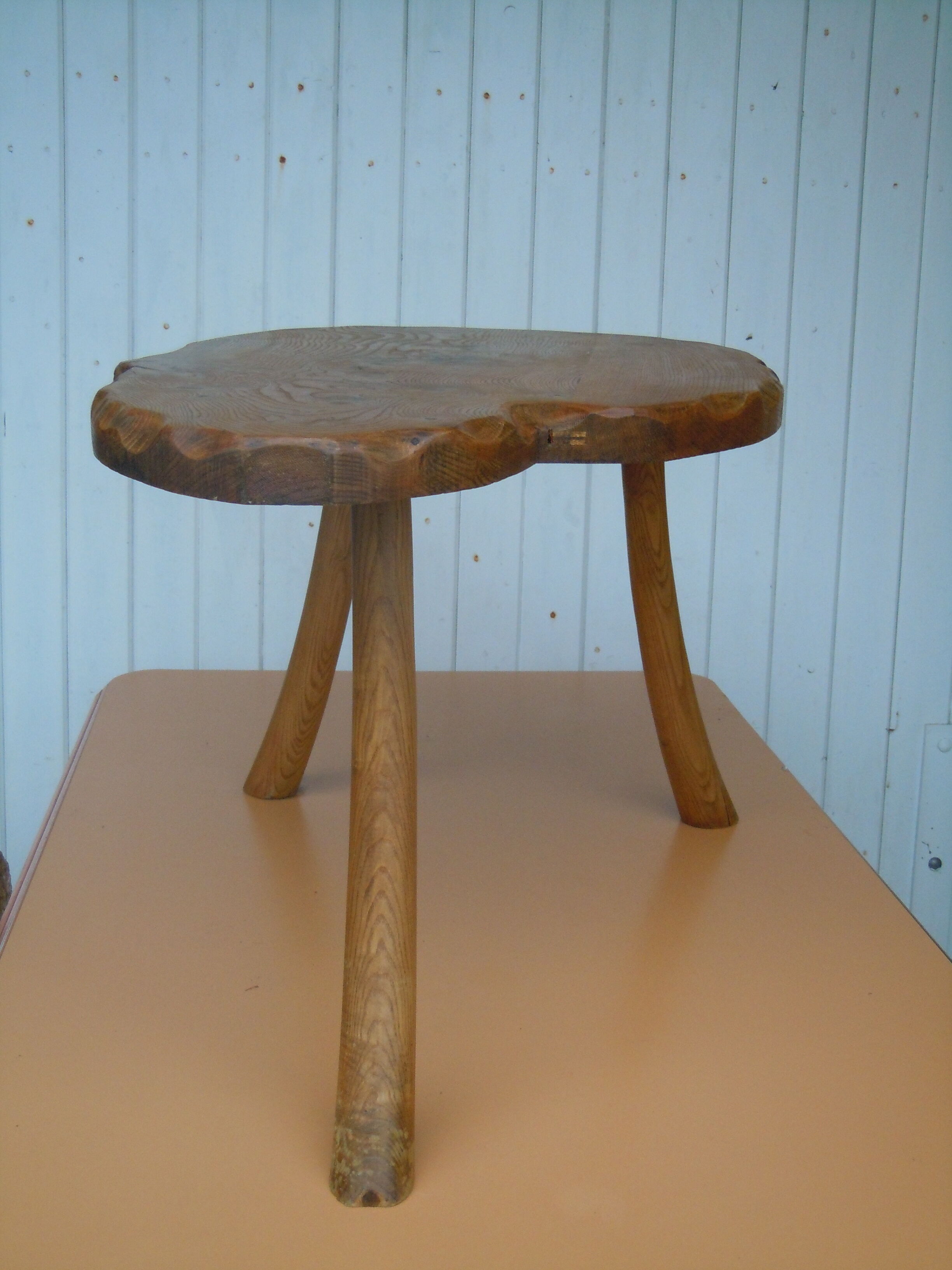 Brutalist coffee table natural wood