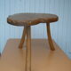 Table basse brutaliste bois naturel
