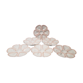 6 assiettes à huîtres en porcelaine de Limoges, par Robert Haviland