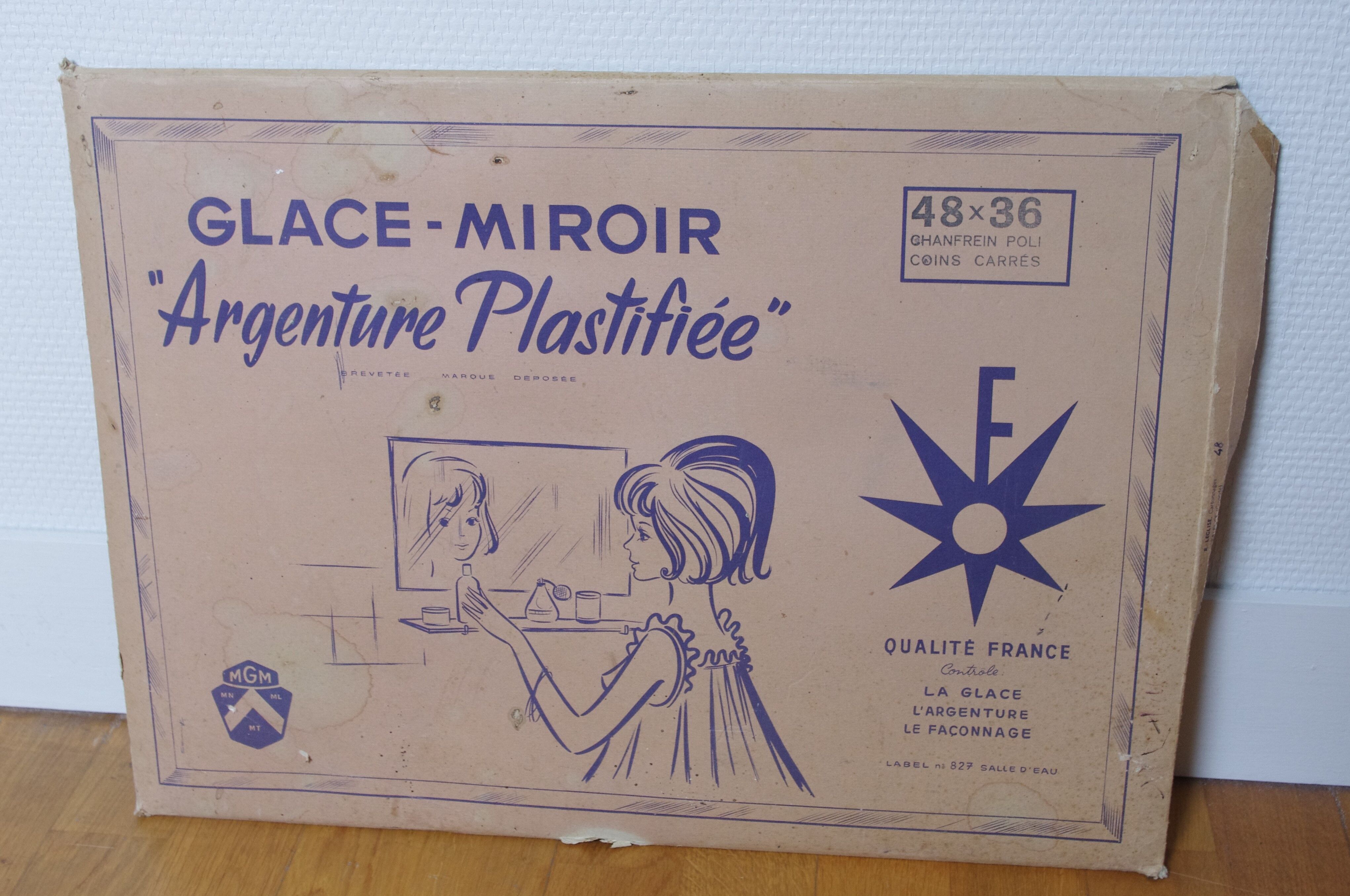 Bevelled vintage mirror