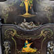 Paire de lits époque Napoléon III en fonte et bronze à décors peints à la main, vers 1850