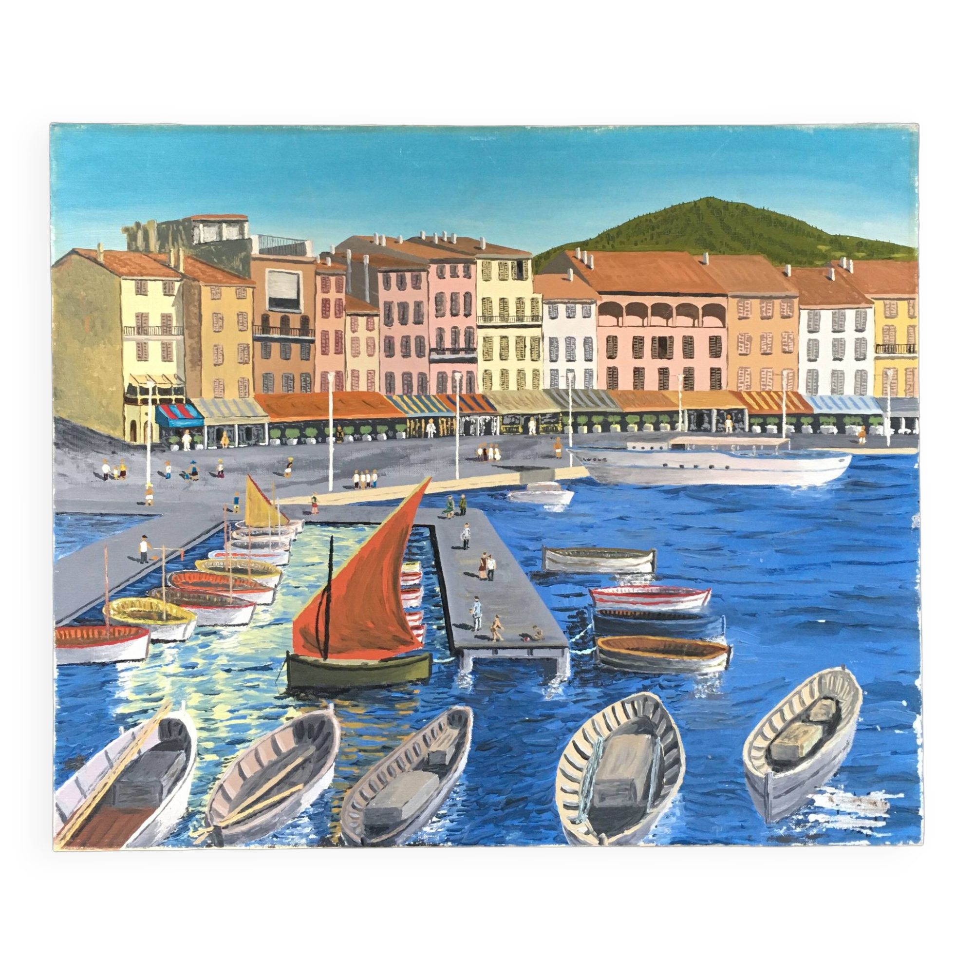 St Tropez port painting
