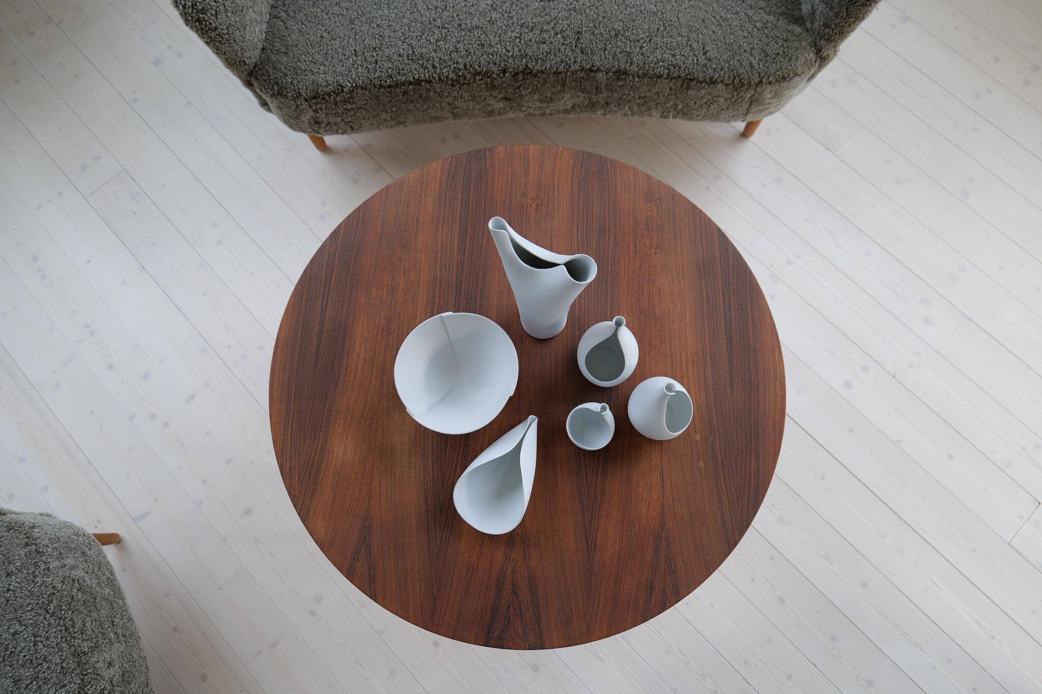 Mid-Century Modern Vase and Bowls Gustavsberg, Sweden, 1950s