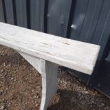 White patinated wooden bench