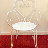 Paire de fauteuils de jardin en fer forgé