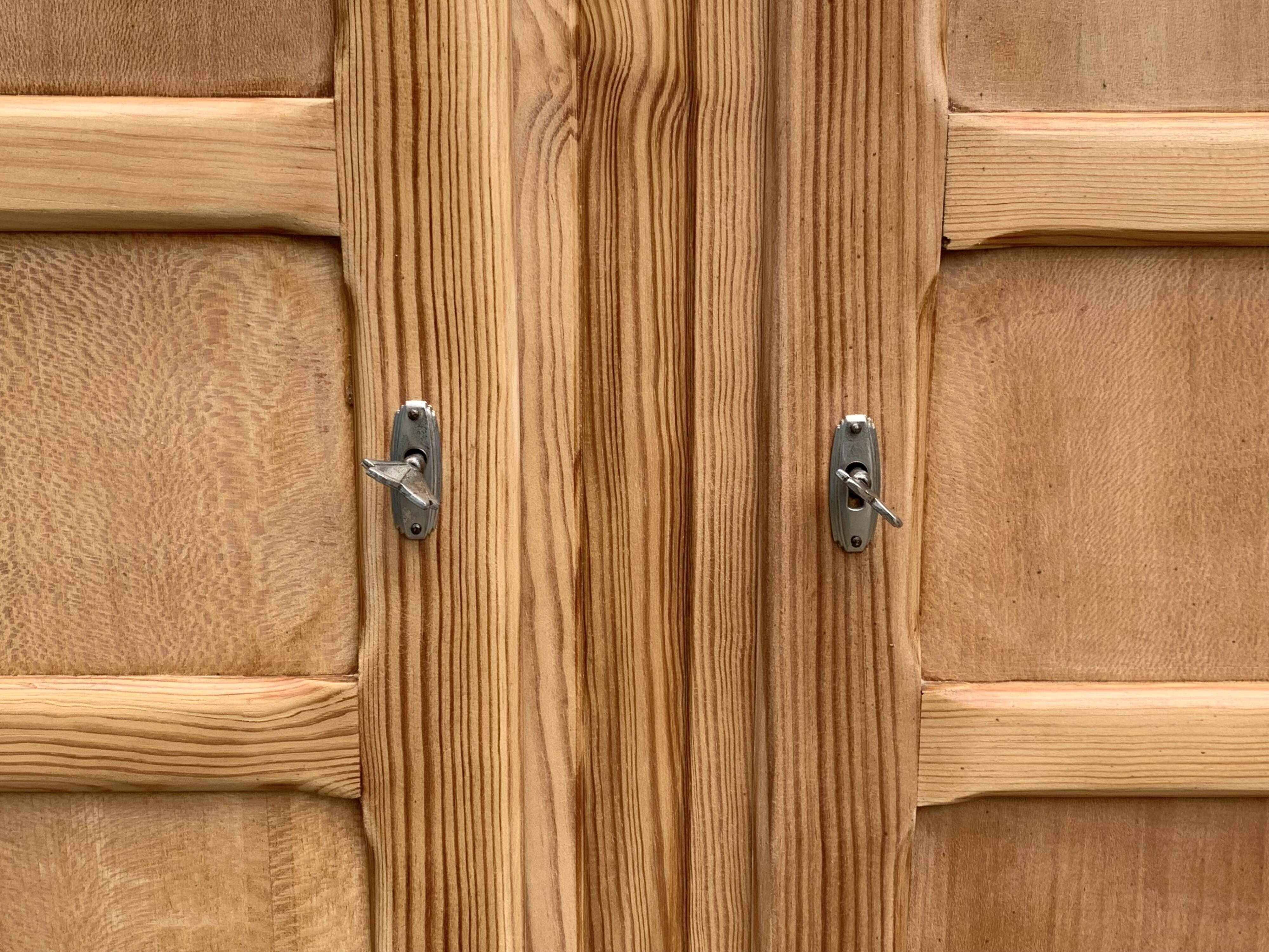 Parisian art deco wardrobe solid raw wood wardrobe