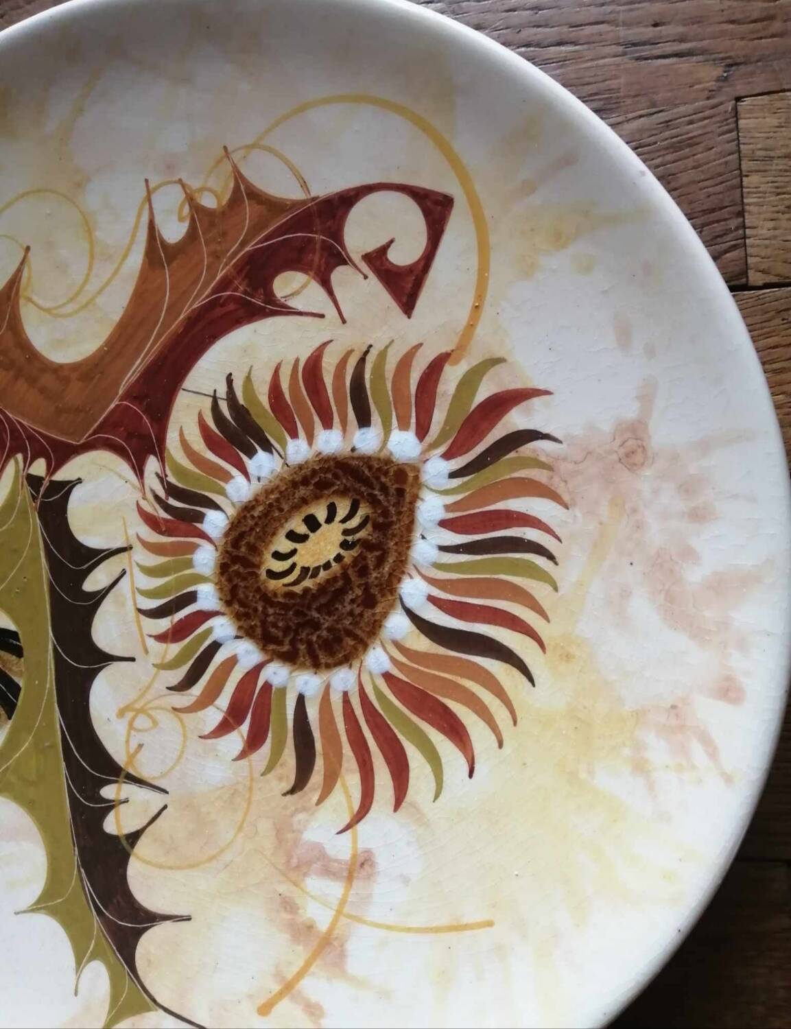 Vintage decorative dish Kerbigot ceramic 20th century