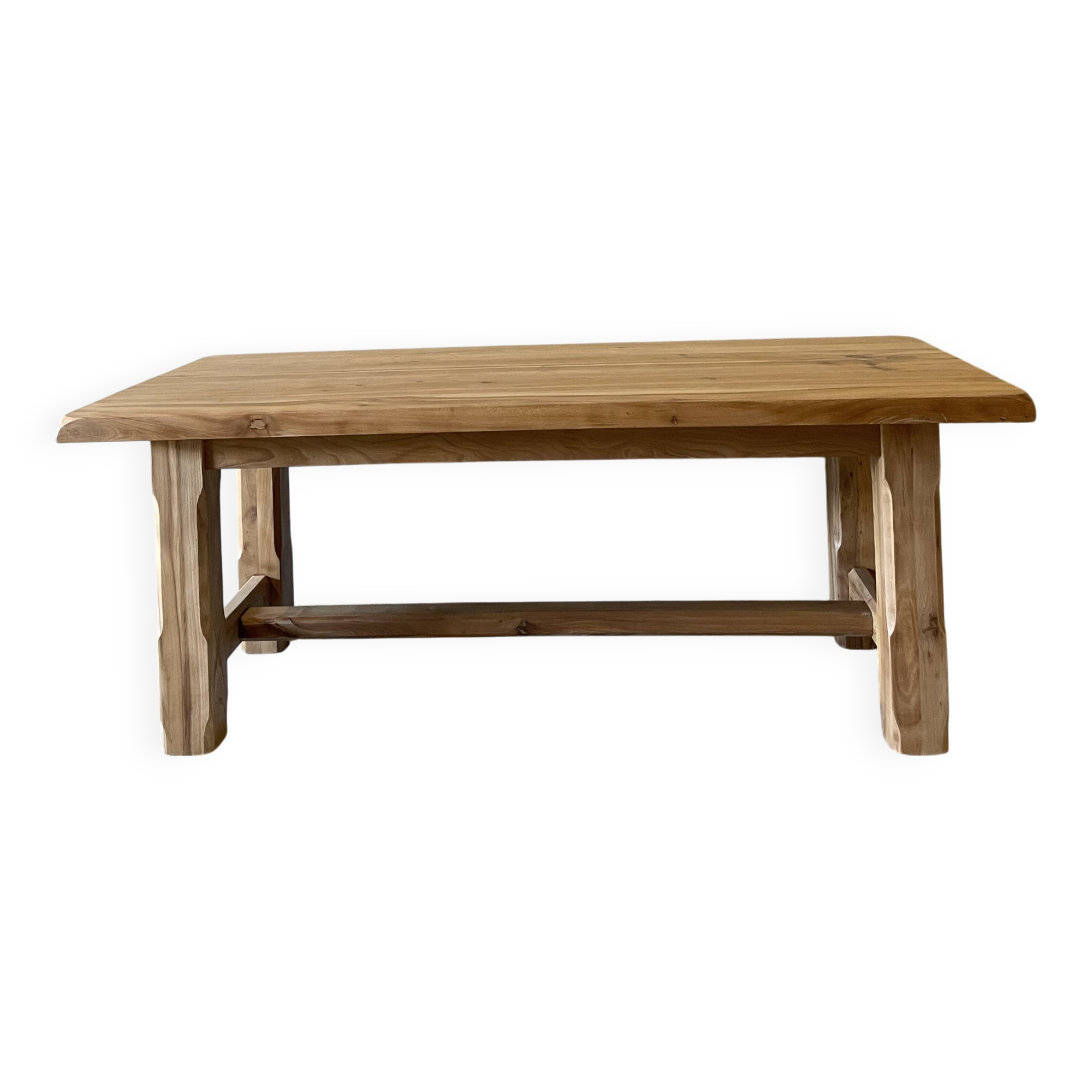 Table de ferme en orme massif – charme authentique