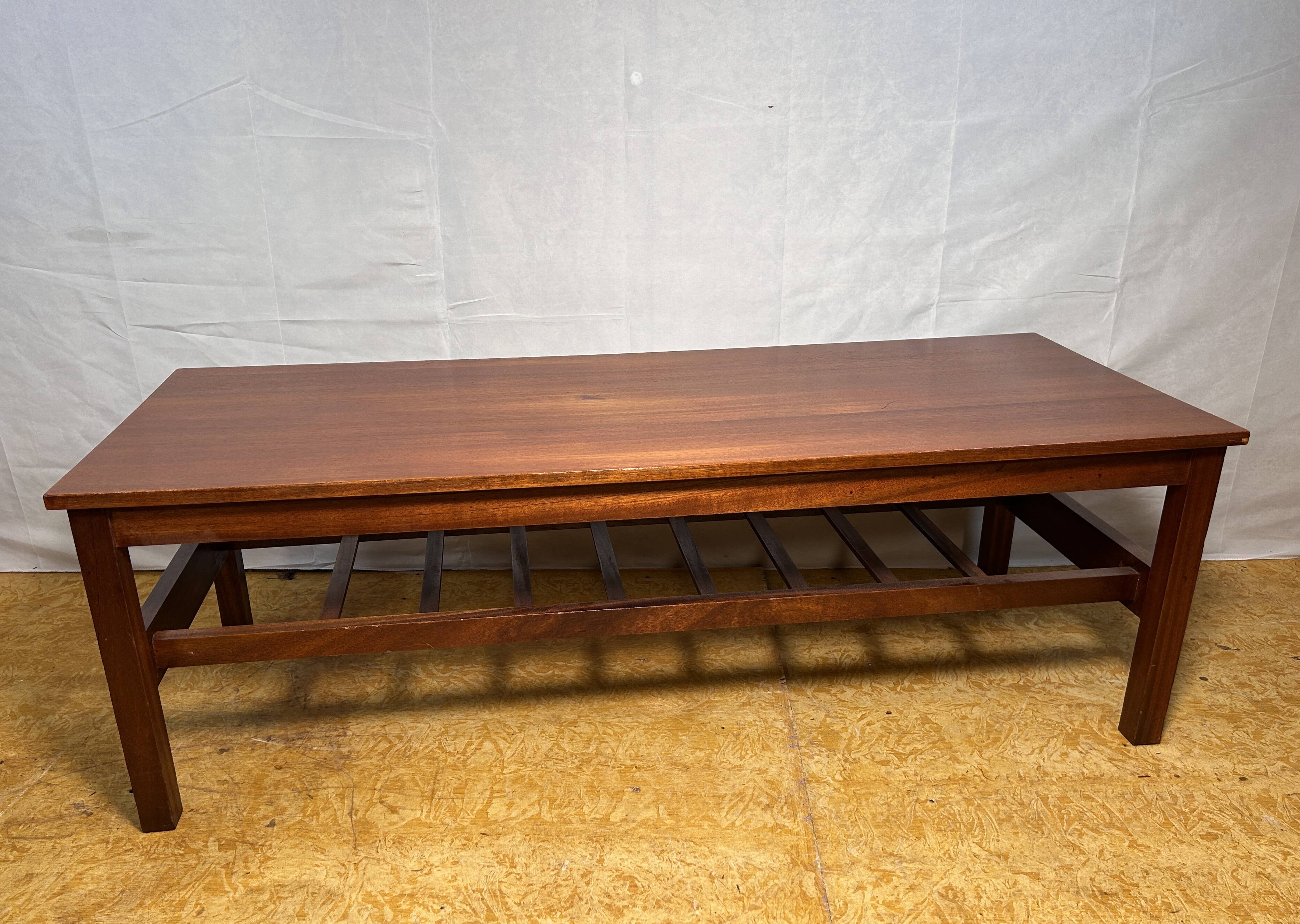 Mid-Century Retro Vintage Teak Coffee Table with Storage – 1960s Functional