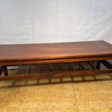 Table basse rétro vintage en teck avec rangement – Fonctionnelle des années 1960