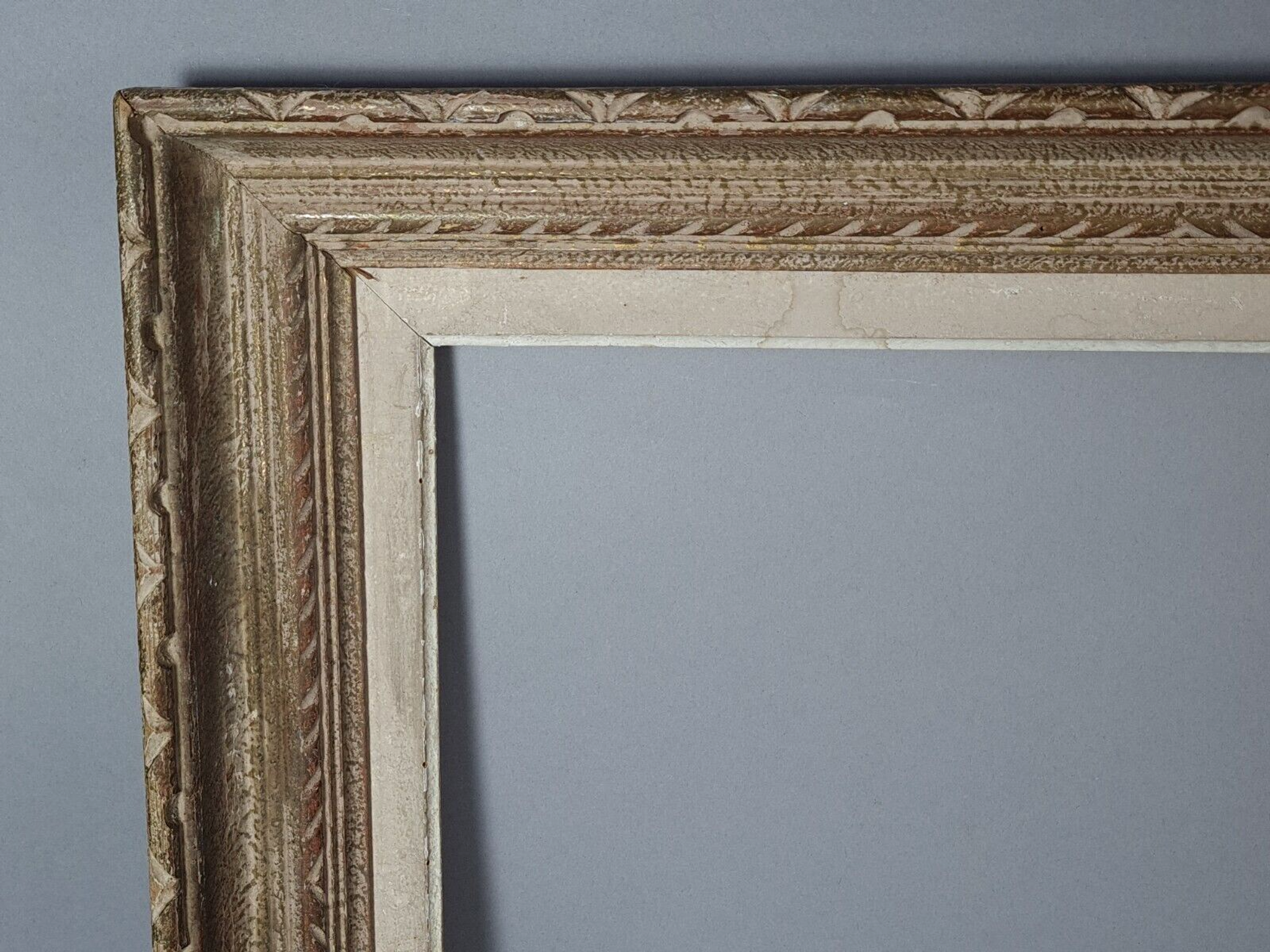 Old frame patinated wood montparnasse 59x47 foliage 46x33 cm circa 1930/50 sb104