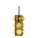 1960s Space Age pendant lamp by Temde made of glass and nickel-plated metal