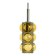 1960s Space Age pendant lamp by Temde made of glass and nickel-plated metal