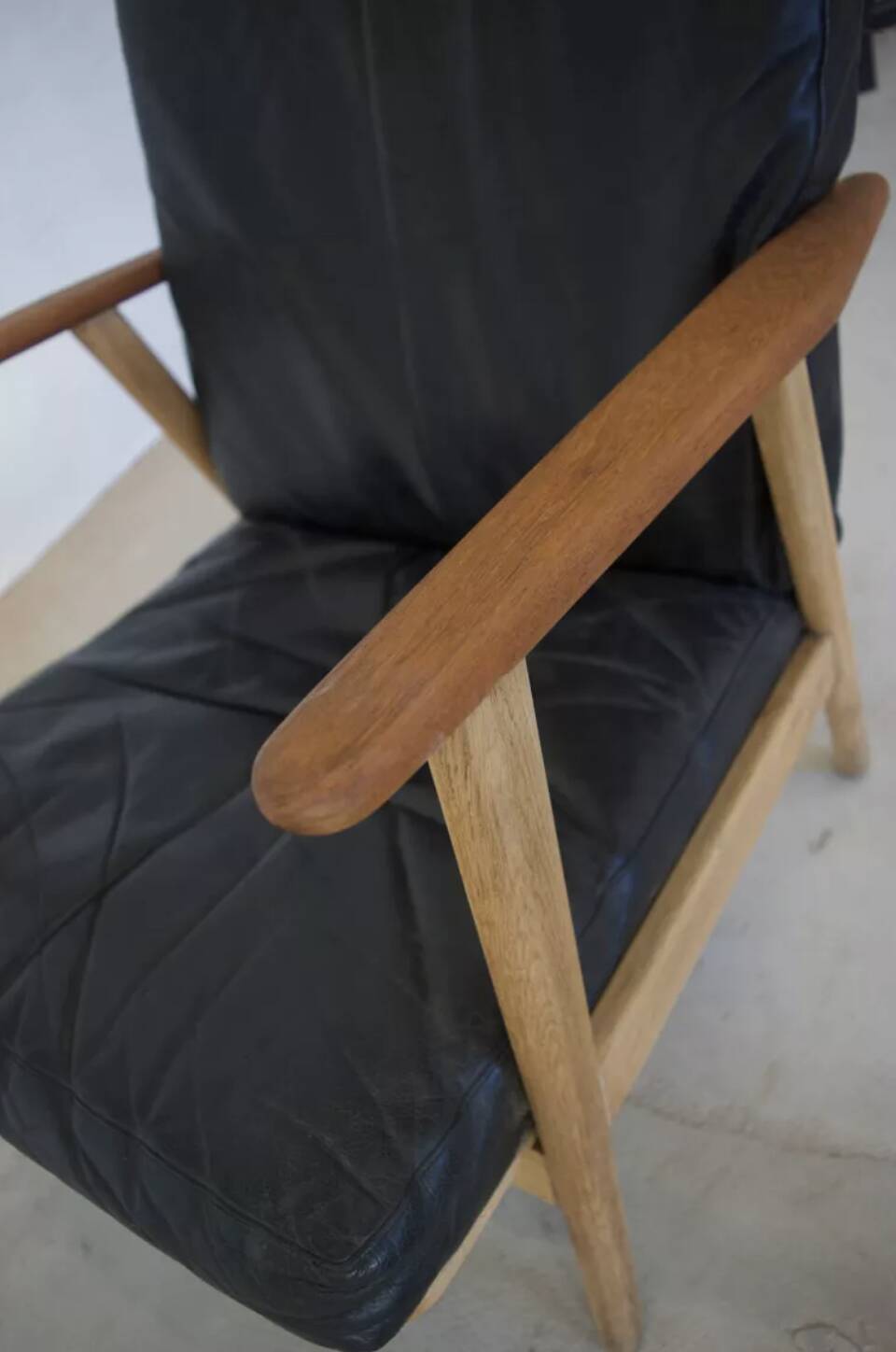 Danish mid-century teak & oak armchair, 1950s