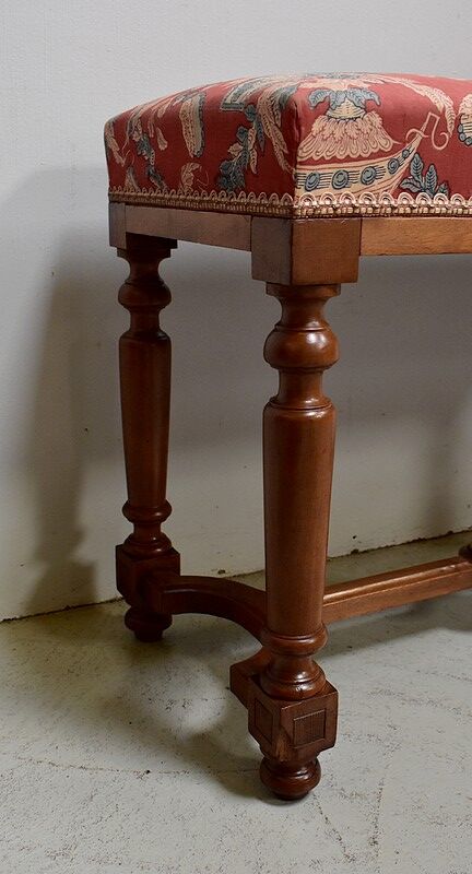 Piano bench in Solid Walnut, Louis XIV style - Mid-19th century