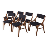 Polish Ski Jumper Chairs from Zamojska, 1970s, Set of 6