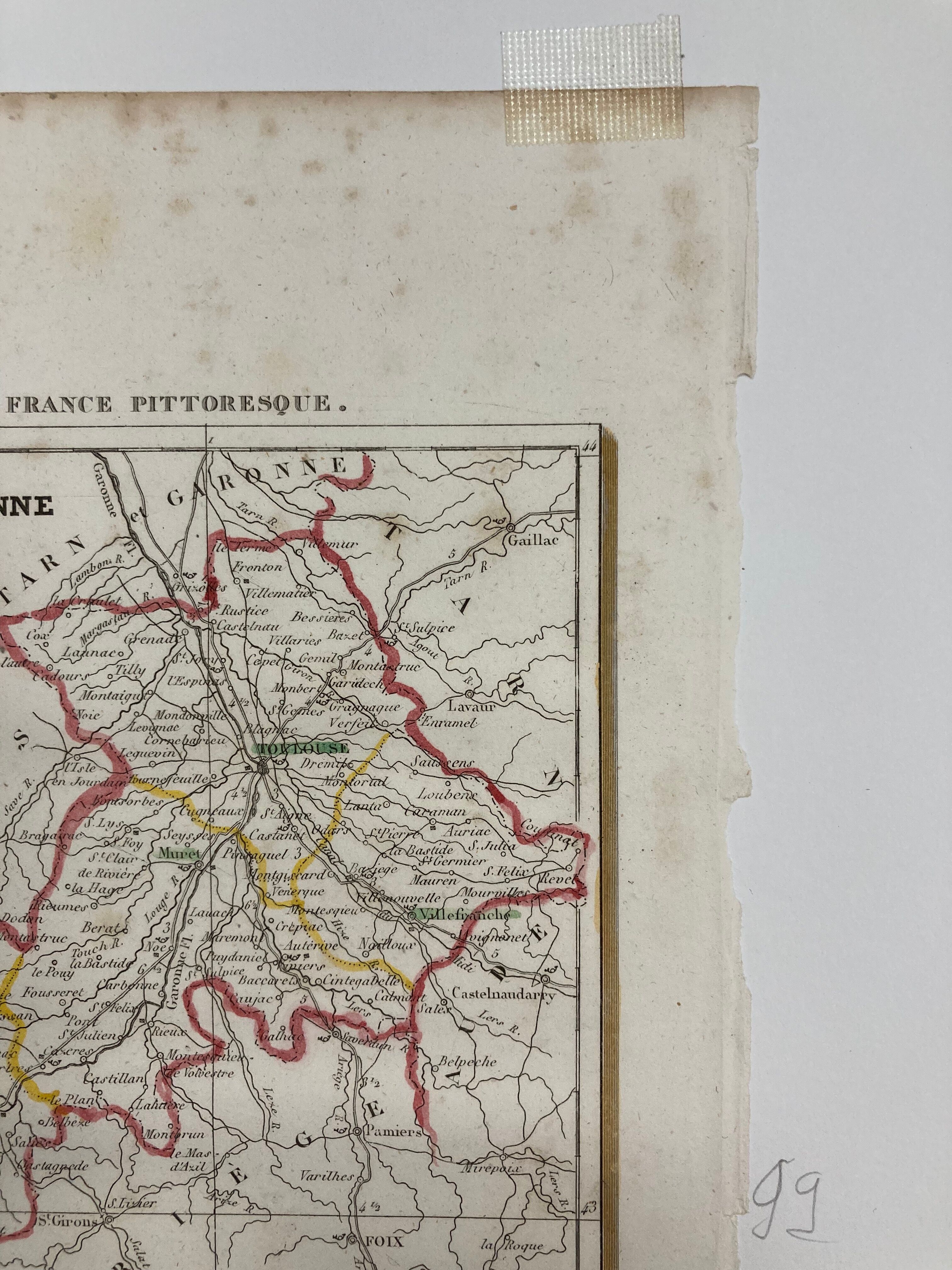 Old map Haute-Garonne