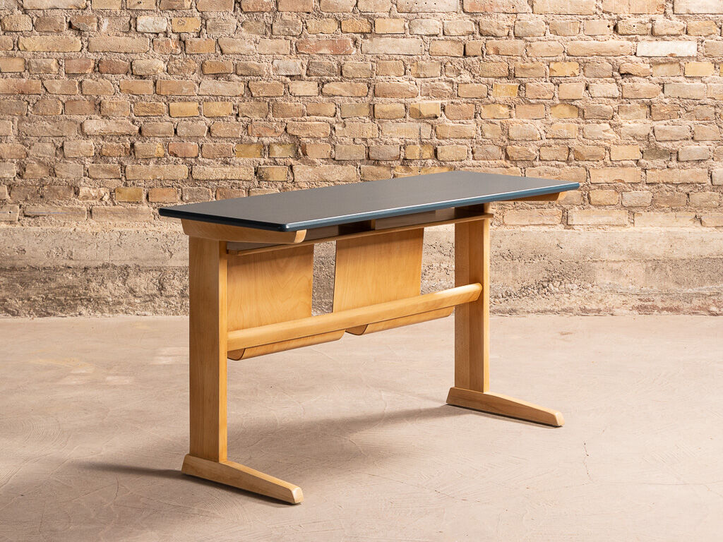 Casala double office in solid beech renovated and restyled, circa 1960